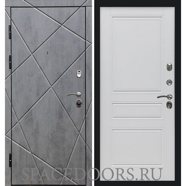 Дверь Termo-door Лучи бетон Классика белый матовый