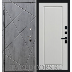 Дверь Termo-door Лучи бетон Гранд Белый софт