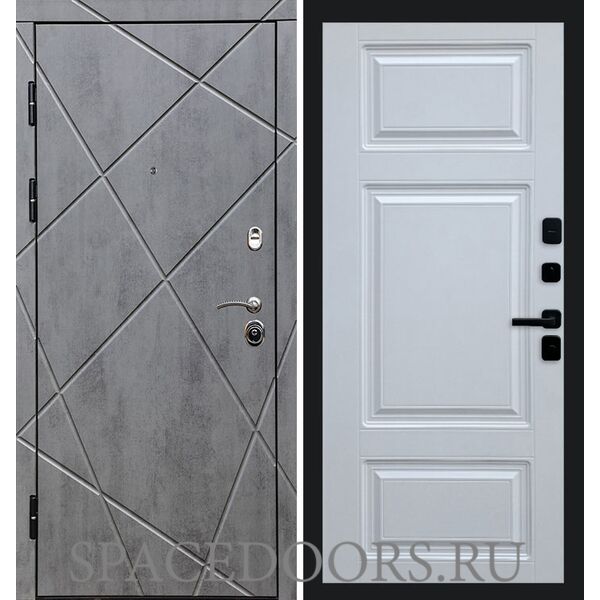 Дверь Termo-door Лучи бетон Лион Белый софт