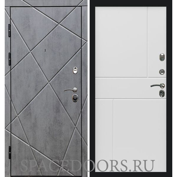 Дверь Termo-door Лучи бетон Горизонт белый
