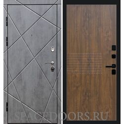 Дверь Termo-door Лучи бетон Мастино Дуб