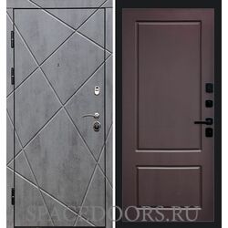 Дверь Termo-door Лучи бетон Марсель Шоколад