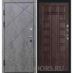 Дверь Termo-door Лучи бетон Престиж венге