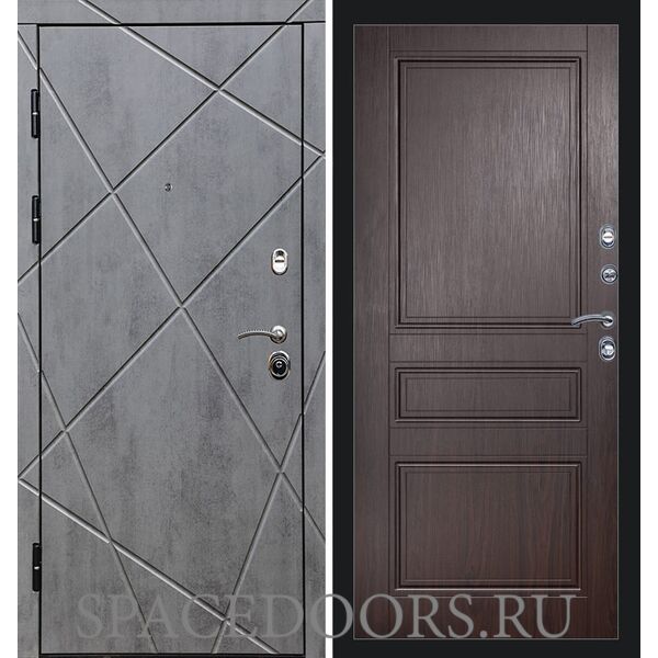 Дверь Termo-door Лучи бетон Классика венге