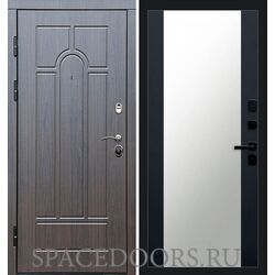 Дверь Termo-door Модена венге 27 зеркало Черный кварц