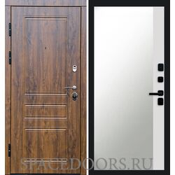 Дверь Termo-door Орегон дуб Зеркало фацет Белый софт