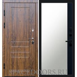 Дверь Termo-door Орегон дуб Зеркало фацет Черный кварц