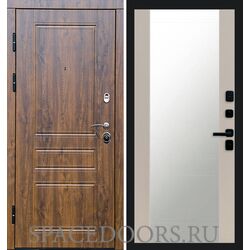Дверь Termo-door Орегон дуб 27 зеркало Слоновая кость