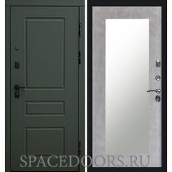 Дверь Termo-door Орегон Грин Зеркало триумф бетон светлый