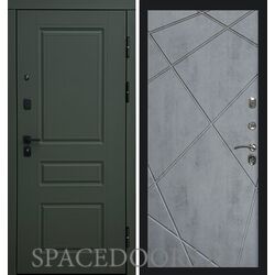 Дверь Termo-door Орегон Грин Лучи бетон темный