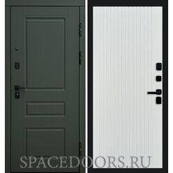 Дверь Termo-door Орегон Грин Flat Белый софт