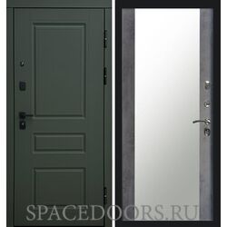 Дверь Termo-door Орегон Грин Зеркало темный бетон