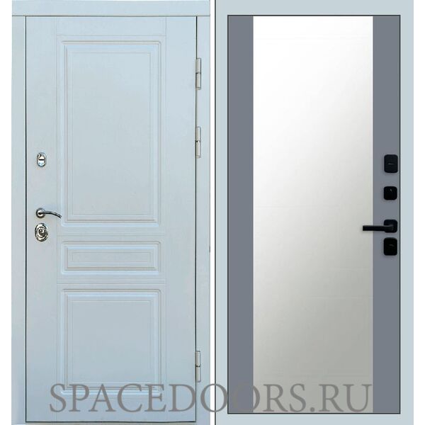 Дверь Termo-door Орегон White 27 зеркало Grey Софт