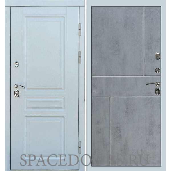 Дверь Termo-door Орегон White Горизонт бетон темный