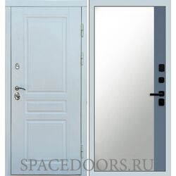 Дверь Termo-door Орегон White Зеркало фацет Grey софт