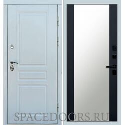 Дверь Termo-door Орегон White 27 зеркало Черный кварц
