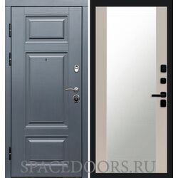 Дверь Termo-door Премиум Grey 27 зеркало Слоновая кость