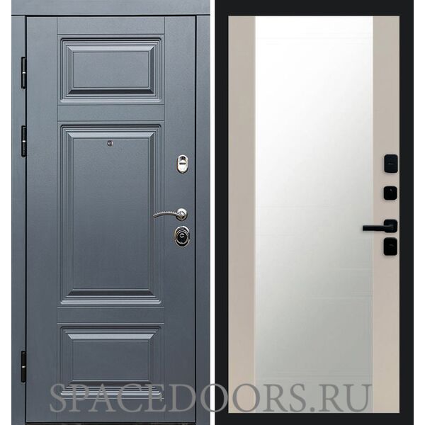 Дверь Termo-door Премиум Grey 27 зеркало Слоновая кость