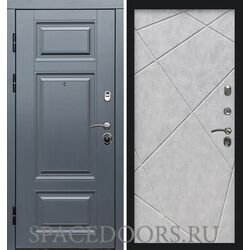 Дверь Termo-door Премиум Grey Лучи бетон светлый