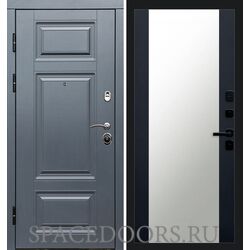 Дверь Termo-door Премиум Grey 27 зеркало Черный кварц