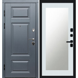 Дверь Termo-door Премиум Grey Триумф Белый софт с зеркалом