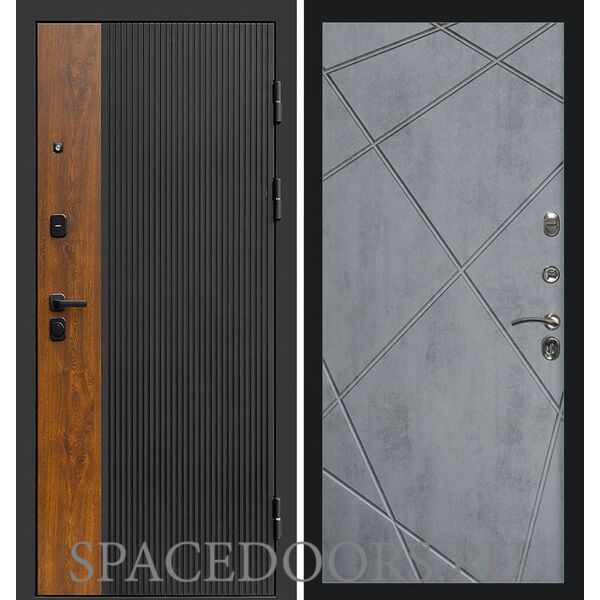 Дверь Termo-door Престиж Лучи бетон темный