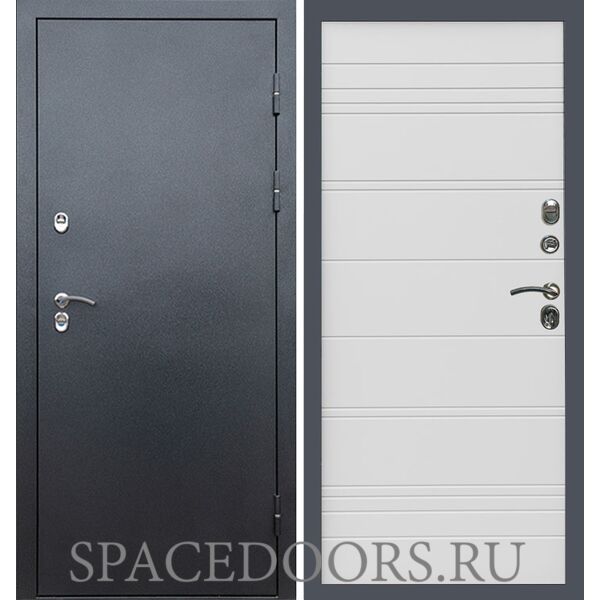 Дверь Termo-door Сибирь Серебро антик White line