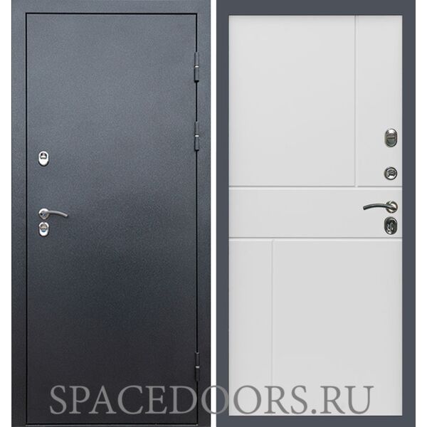 Дверь Termo-door Сибирь Серебро антик Горизонт белый