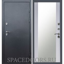 Дверь Termo-door Сибирь Серебро антик Зеркало белый