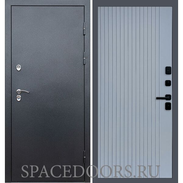 Дверь Termo-door Сибирь Серебро антик Flat Grey софт