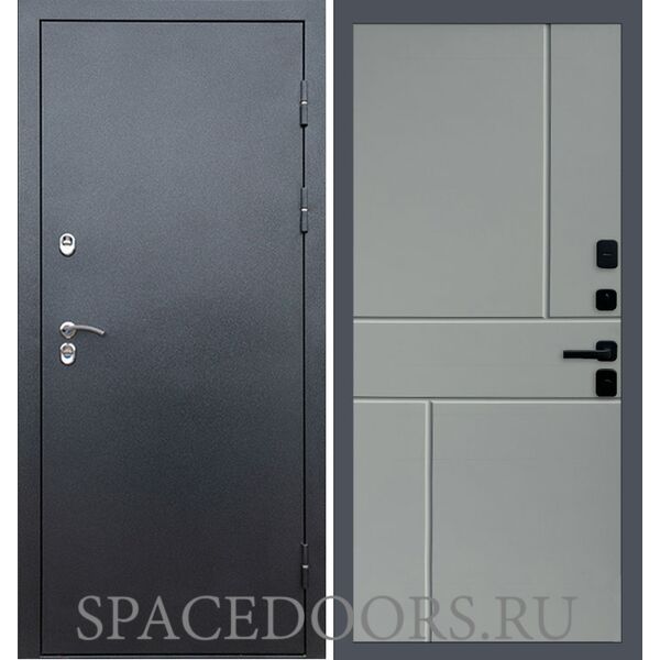Дверь Termo-door Сибирь Серебро антик Горизонт Grey софт