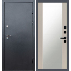 Дверь Termo-door Сибирь Серебро антик 27 зеркало Слоновая кость