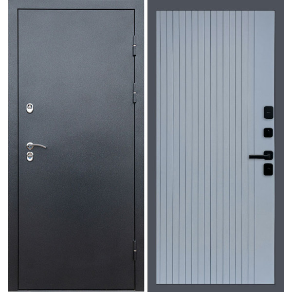 Дверь Termo-door Сибирь Серебро антик Flat Grey софт