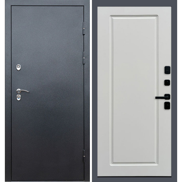 Дверь Termo-door Сибирь Серебро антик Гранд Белый софт