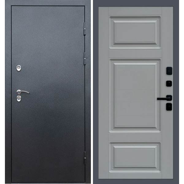 Дверь Termo-door Сибирь Серебро антик Лион Grey софт