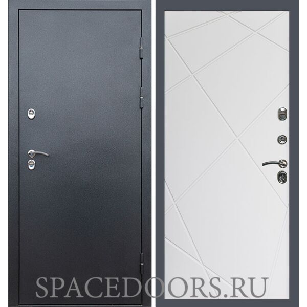 Дверь Termo-door Сибирь Серебро антик Лучи белый