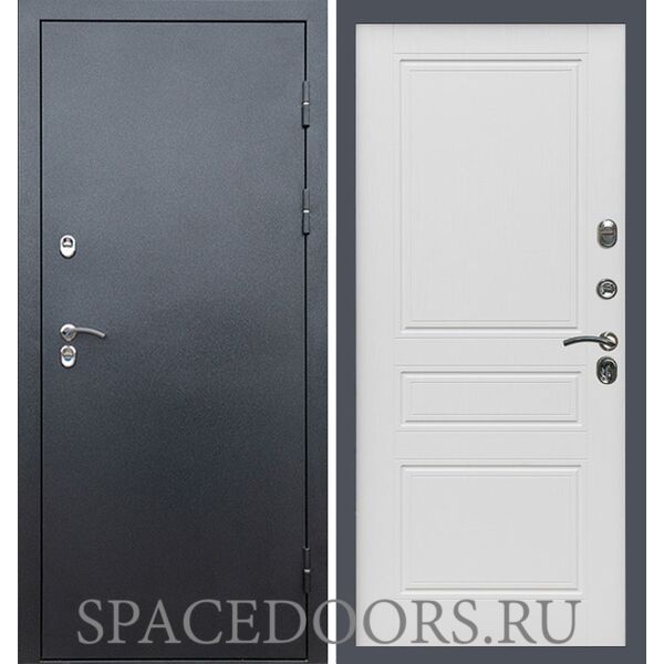Дверь Termo-door Сибирь Серебро антик Классика лиственница