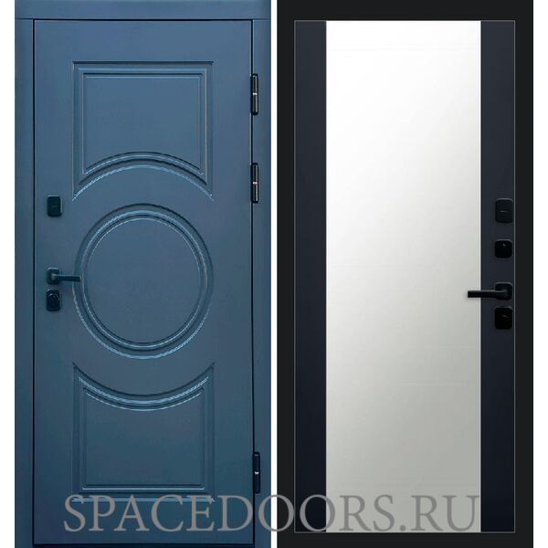 Дверь Termo-door Сфера 27 зеркало Черный кварц