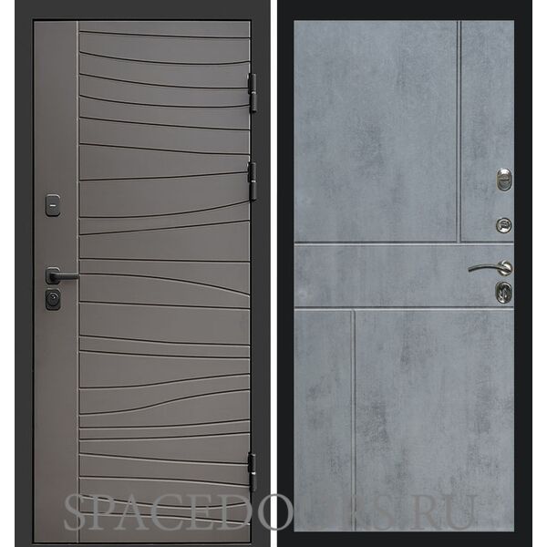 Дверь Termo-door Сицилия Горизонт бетон темный