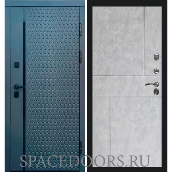 Дверь Termo-door Simple графит Горизонт бетон светлый