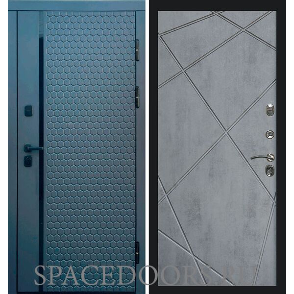 Дверь Termo-door Simple графит Лучи бетон темный