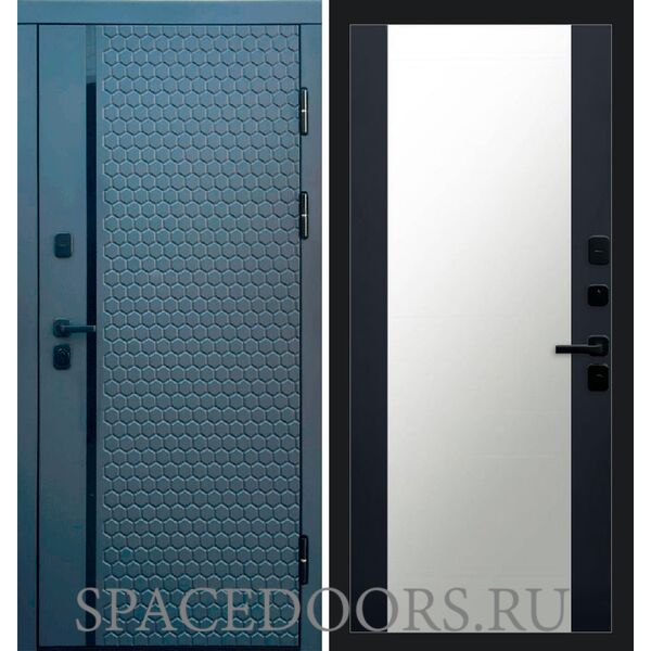 Дверь Termo-door Simple графит 27 зеркало Черный кварц