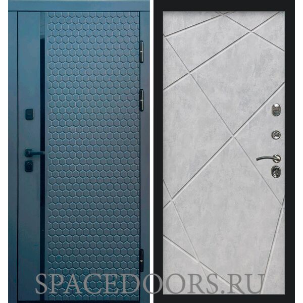 Дверь Termo-door Simple графит Лучи бетон светлый