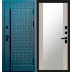 Дверь Termo-door Simple графит 27 зеркало Слоновая кость