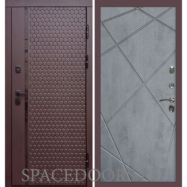 Дверь Termo-door Simple шоколад Лучи бетон темный