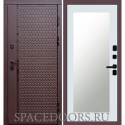 Дверь Termo-door Simple шоколад Триумф Белый софт с зеркалом