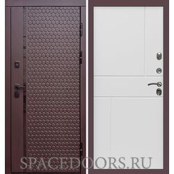 Дверь Termo-door Simple шоколад Горизонт белый