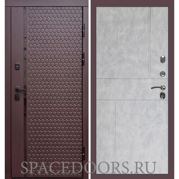 Дверь Termo-door Simple шоколад Горизонт бетон светлый