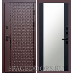 Дверь Termo-door Simple шоколад 27 зеркало Черный кварц