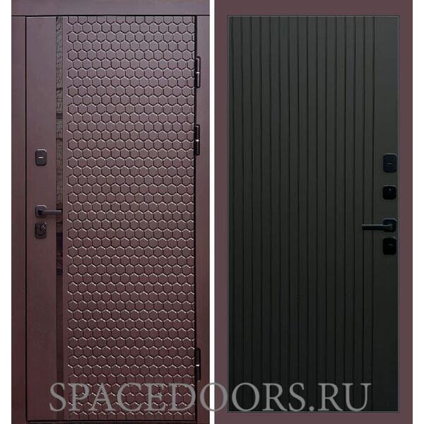 Дверь Termo-door Simple шоколад Flat Черный кварц
